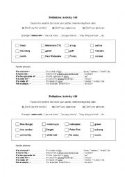 English Worksheet: Vocabulary activity #10