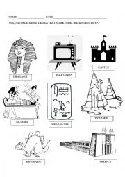 English Worksheet: THE ANCIENT EGYPT