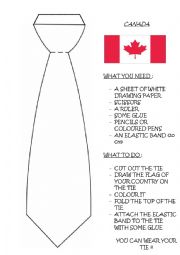 English Worksheet: Make your own tie