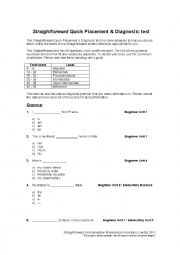 English Worksheet: quick placement test