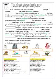English Worksheet: A ghost story