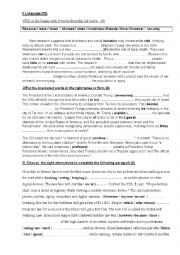 English Worksheet: Mid-Semester 1 Test N2