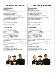 English Worksheet: Blink-182 