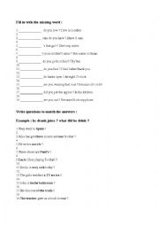 English Worksheet: Wh questions