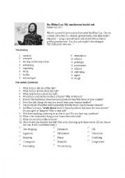English Worksheet: TED Talk Discusssion: My Mushroom Burial Suit