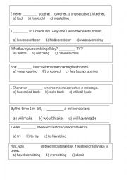 English Worksheet: Game: Tenses