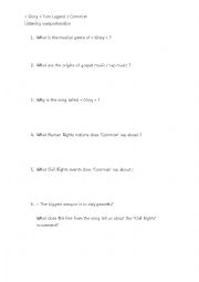 English Worksheet: Listening comprehension song 