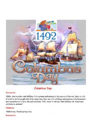 English Worksheet: columbus day