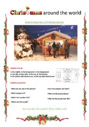 English Worksheet: Christmas around the world - describing pictures
