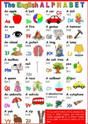 English Worksheet: The English Alphabet. POSTER 1 