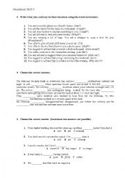 English Worksheet: Grammar Test