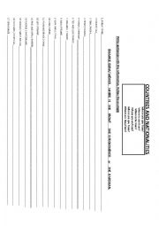English Worksheet: countries and nationalities