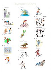 English Worksheet: Olympic Sports practice