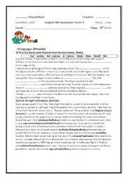 English Worksheet: 8 F test 2