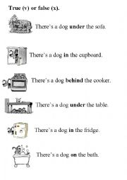 English Worksheet: Prepositions of place