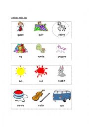 English Worksheet: odd one word out