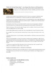 English Worksheet: ENDANGERD SPECIES - De-horned rhinos in zoo