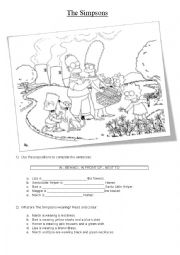 English Worksheet: The Simpsons