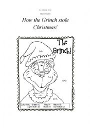 English Worksheet: Grinch part 1