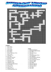 IRREGULAR VERBS CROSSWORD