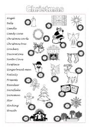 English Worksheet: Christmas match CF2017