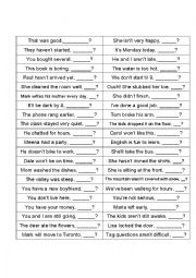 English Worksheet: Tag Questions