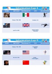English Worksheet: Information Gap