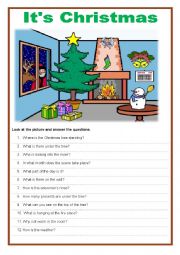 English Worksheet: Its Christmas