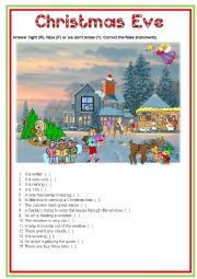 English Worksheet: Christmas Eve