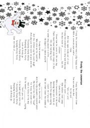 English Worksheet: Frosty the snowman song