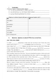 English Worksheet: Eating out in New York City