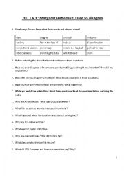 English Worksheet: TED TALK: Margaret Heffernan: Dare to disagree discussion guide