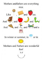 English Worksheet: Funny poem ;)