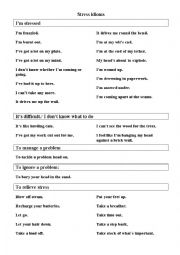 English Worksheet: stress