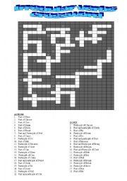 IRREGULAR VERBS CROSSWORD CORRECTED