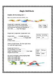 English Worksheet: jingle bells rock