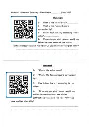 English Worksheet: QR CODE AS A LISTENING PRACTICE 