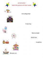 English Worksheet: At the funfair