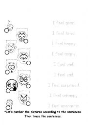 English Worksheet: How do you feel?