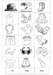 English Worksheet: Clothes matching game