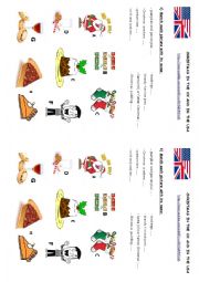 English Worksheet: Christmas in the USA and UK