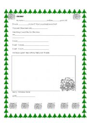 English Worksheet: DEAR SANTA