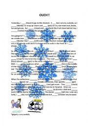 English Worksheet: Ouch!  I slipped on the ice!