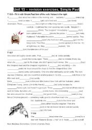 English Worksheet: PAST SIMPLE PRACTICE