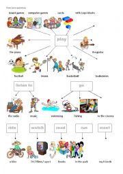 English Worksheet: Free time activities 1