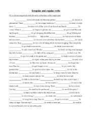 English Worksheet: Irregular verbs 