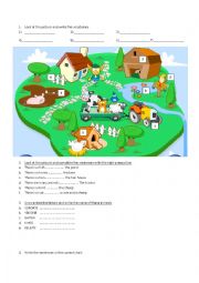 English Worksheet: There is - There are Farm vocabulary
