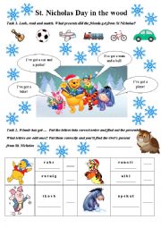 English Worksheet: St Nicholas Day in the wood