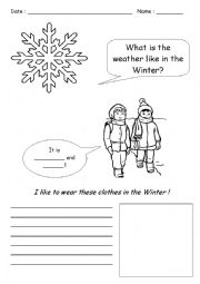 English Worksheet: Winter 