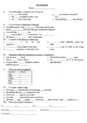 English Worksheet: Revision